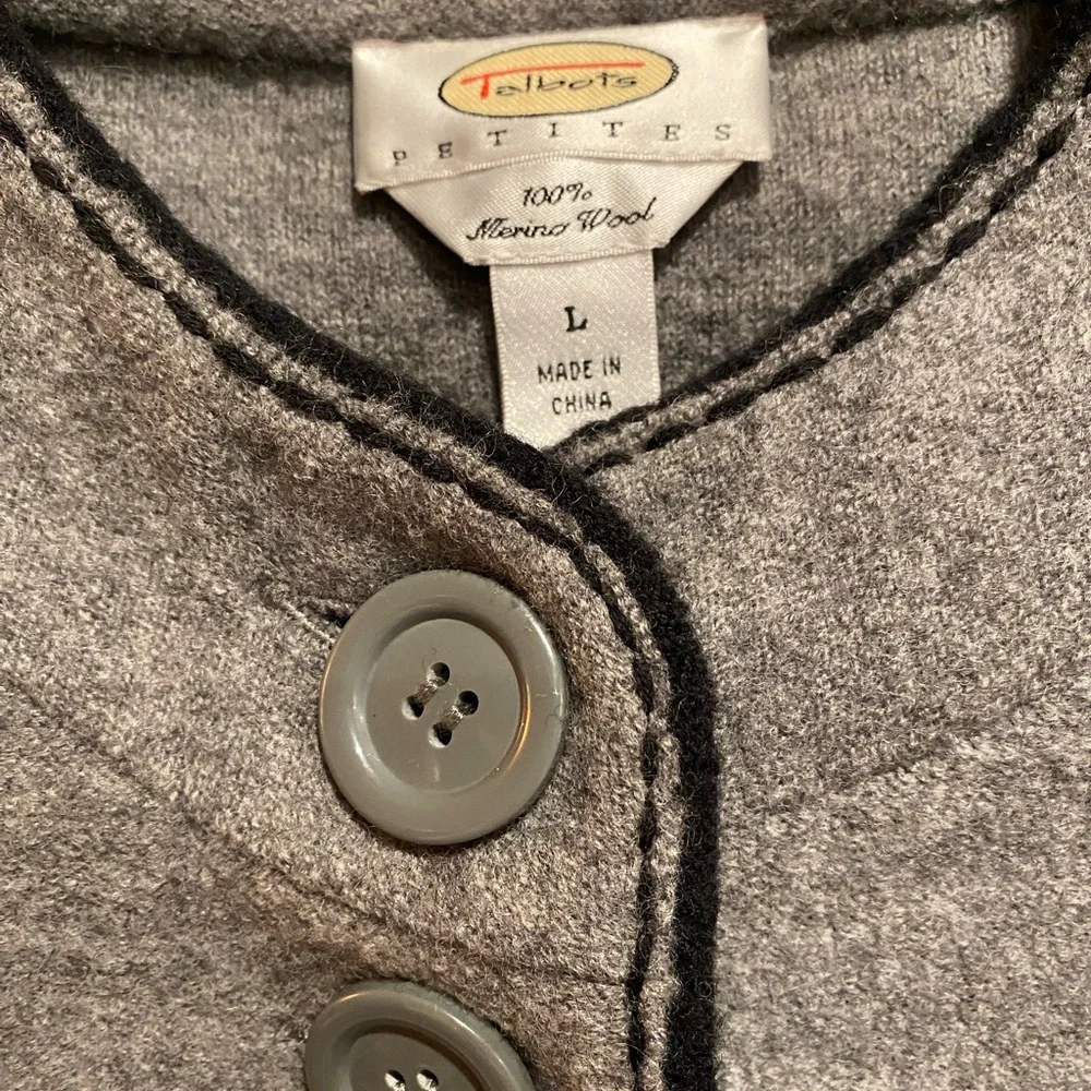 TALBOTS Vintage 100% Merino Wool Jacket - Picture 3 of 5